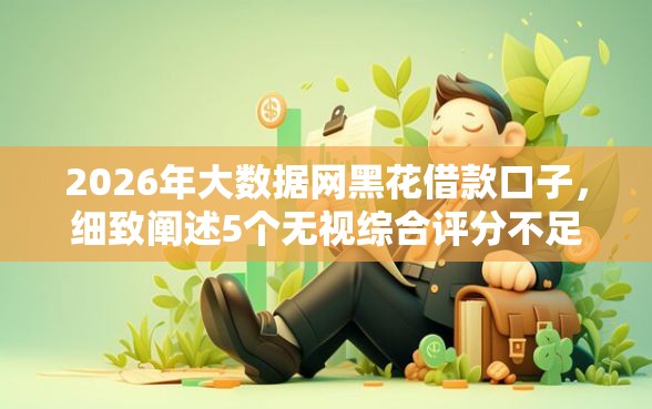 2026年大数据网黑花借款口子，细致阐述5个无视综合评分不足必下款口子