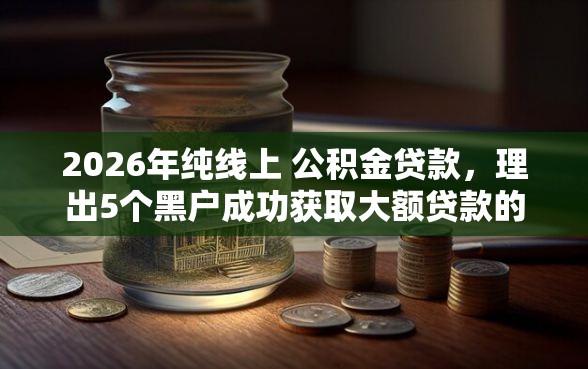 2026年纯线上 公积金贷款，理出5个黑户成功获取大额贷款的软件