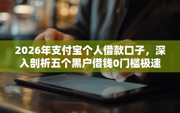 2026年支付宝个人借款口子，深入剖析五个黑户借钱0门槛极速下款平台