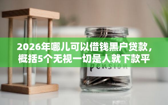 2026年哪儿可以借钱黑户贷款，概括5个无视一切是人就下款平台
