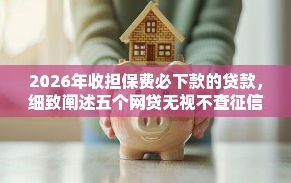 2026年收担保费必下款的贷款，细致阐述五个网贷无视不查征信口子