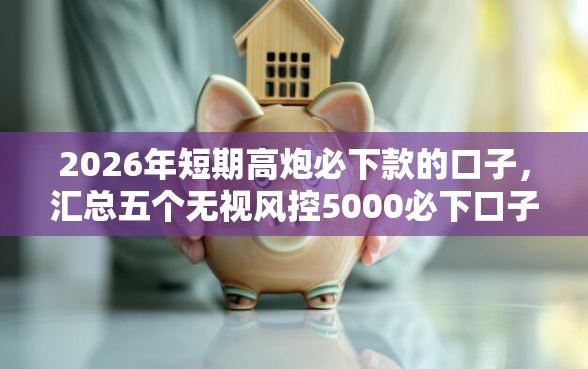 2026年短期高炮必下款的口子，汇总五个无视风控5000必下口子