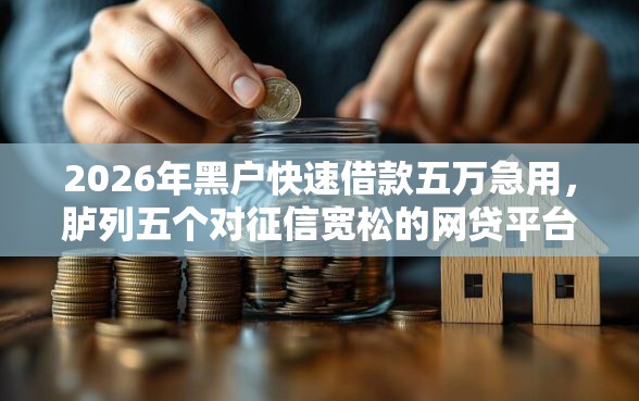 2026年黑户快速借款五万急用，胪列五个对征信宽松的网贷平台