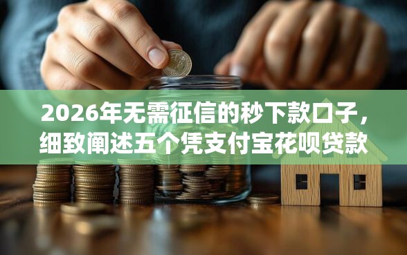2026年无需征信的秒下款口子，细致阐述五个凭支付宝花呗贷款的app
