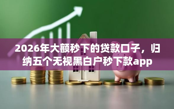 2026年大额秒下的贷款口子，归纳五个无视黑白户秒下款app