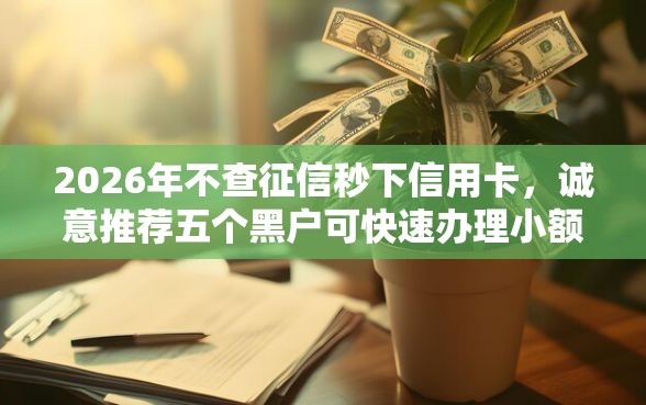 2026年不查征信秒下信用卡，诚意推荐五个黑户可快速办理小额贷款业务的口子