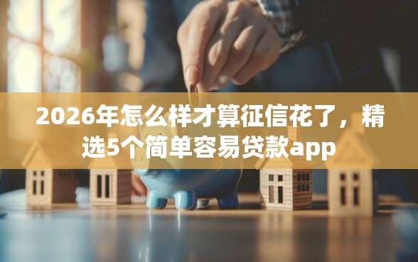 2026年怎么样才算征信花了，精选5个简单容易贷款app