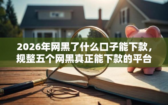 2026年网黑了什么口子能下款，规整五个网黑真正能下款的平台