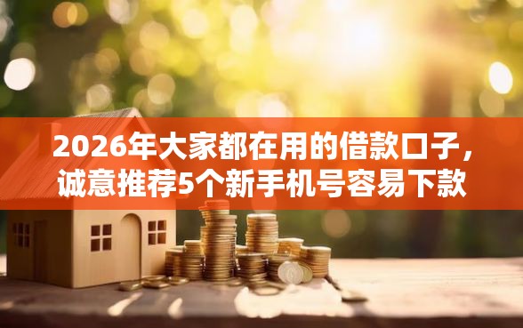 2026年大家都在用的借款口子，诚意推荐5个新手机号容易下款的平台