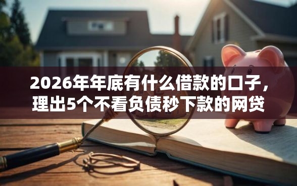 2026年年底有什么借款的口子，理出5个不看负债秒下款的网贷软件
