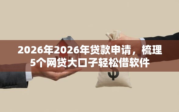 2026年2026年贷款申请，梳理5个网贷大口子轻松借软件