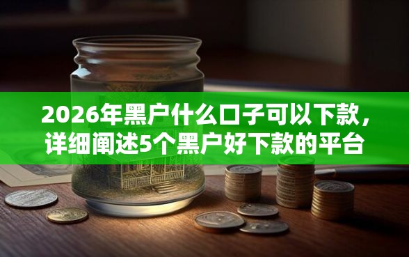 2026年黑户什么口子可以下款，详细阐述5个黑户好下款的平台