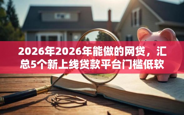 2026年2026年能做的网贷，汇总5个新上线贷款平台门槛低软件