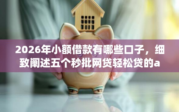 2026年小额借款有哪些口子，细致阐述五个秒批网贷轻松贷的app