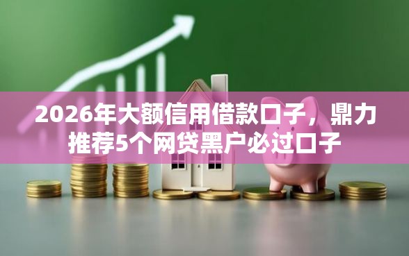 2026年大额信用借款口子,鼎力推荐5个网贷黑户必过口子 2026年大额信用借款口子,鼎力推荐5个网贷黑户必过口子