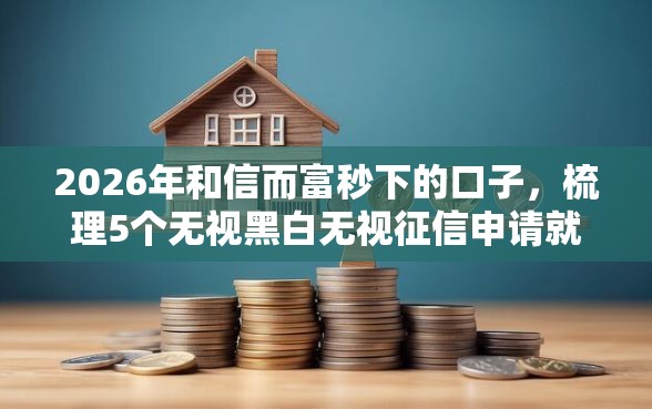 2026年和信而富秒下的口子，梳理5个无视黑白无视征信申请就下款的平台