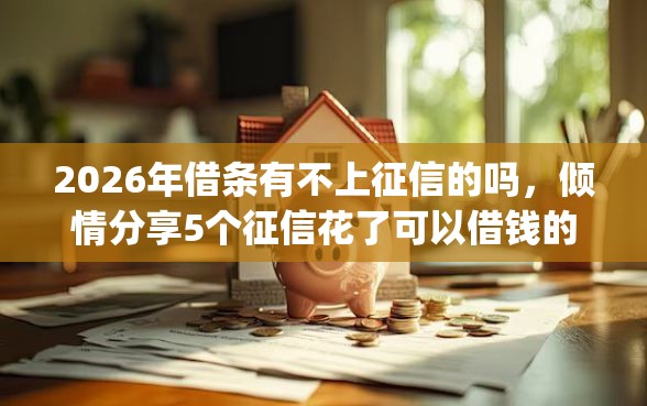2026年借条有不上征信的吗，倾情分享5个征信花了可以借钱的网贷app