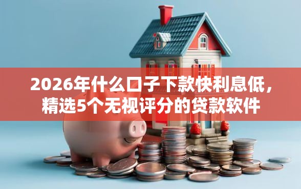2026年什么口子下款快利息低，精选5个无视评分的贷款软件