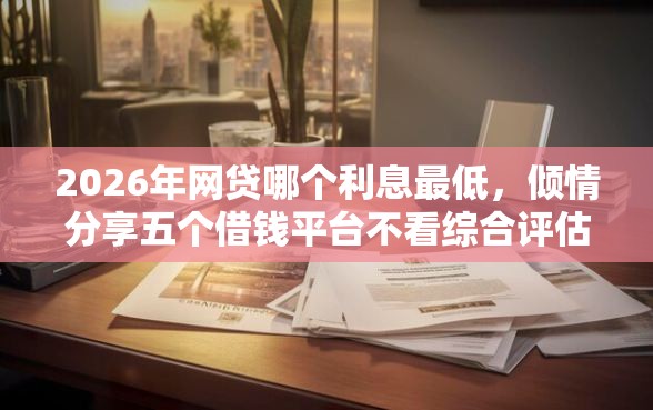 2026年网贷哪个利息最低，倾情分享五个借钱平台不看综合评估的软件