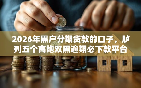 2026年黑户分期贷款的口子，胪列五个高炮双黑逾期必下款平台