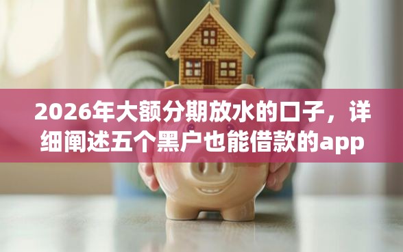 2026年大额分期放水的口子，详细阐述五个黑户也能借款的app