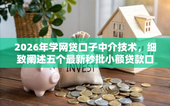2026年学网贷口子中介技术，细致阐述五个最新秒批小额贷款口子