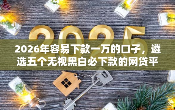 2026年容易下款一万的口子，遴选五个无视黑白必下款的网贷平台