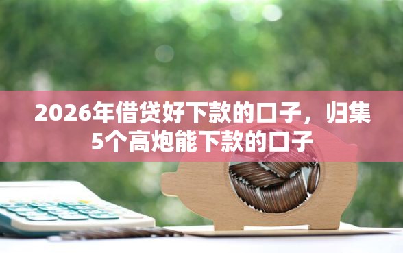 2026年借贷好下款的口子，归集5个高炮能下款的口子