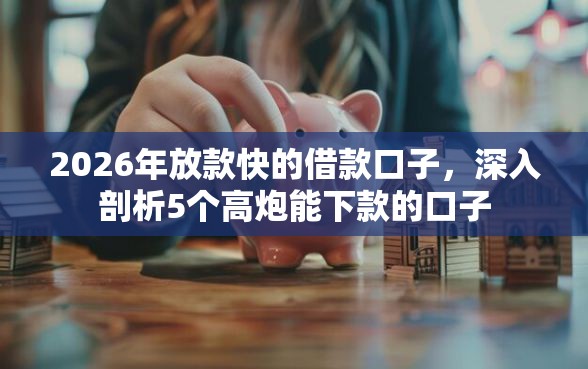 2026年放款快的借款口子，深入剖析5个高炮能下款的口子