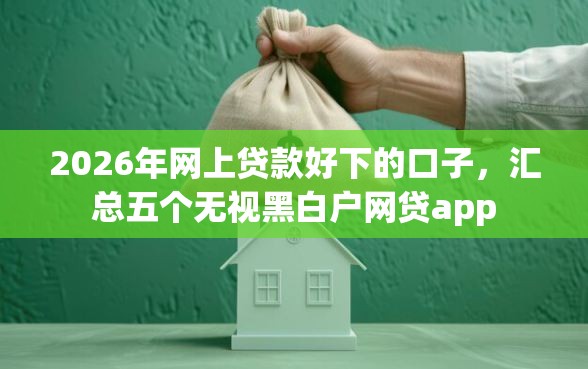 2026年网上贷款好下的口子，汇总五个无视黑白户网贷app
