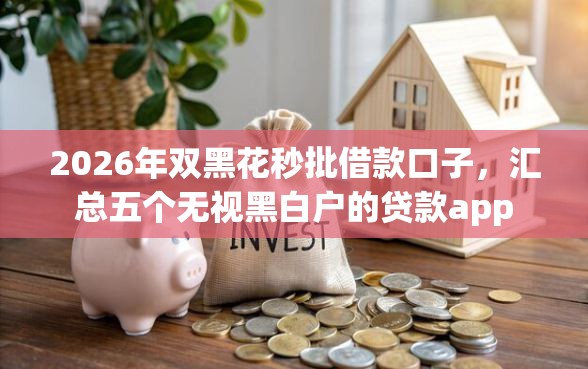 2026年双黑花秒批借款口子，汇总五个无视黑白户的贷款app