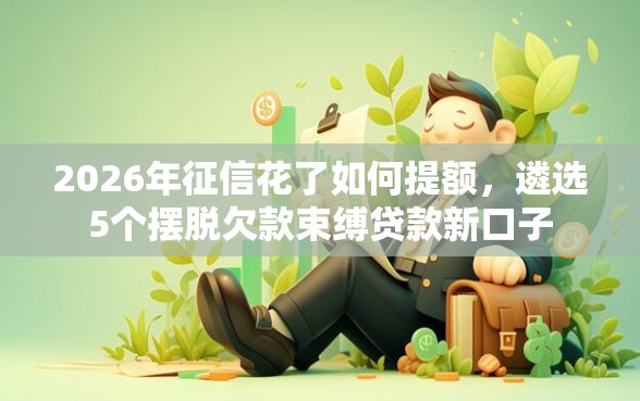2026年征信花了如何提额，遴选5个摆脱欠款束缚贷款新口子