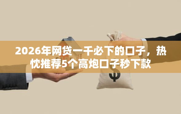 2026年网贷一千必下的口子，热忱推荐5个高炮口子秒下款