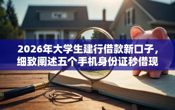 2026年大学生建行借款新口子，细致阐述五个手机身份证秒借现金的口子