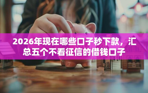 2026年现在哪些口子秒下款，汇总五个不看征信的借钱口子