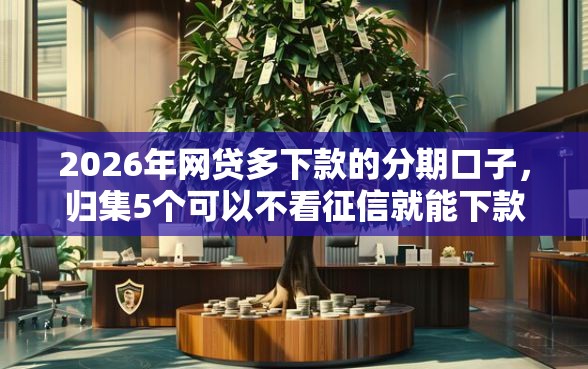 2026年网贷多下款的分期口子，归集5个可以不看征信就能下款的平台