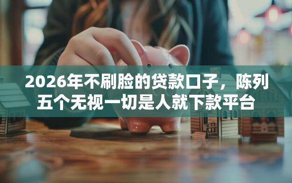 2026年不刷脸的贷款口子，陈列五个无视一切是人就下款平台