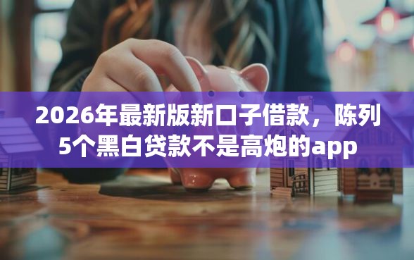 2026年最新版新口子借款，陈列5个黑白贷款不是高炮的app