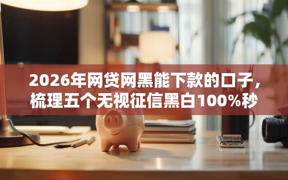 2026年网贷网黑能下款的口子，梳理五个无视征信黑白100%秒下软件