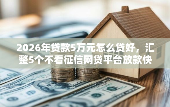 2026年贷款5万元怎么贷好，汇整5个不看征信网贷平台放款快的软件