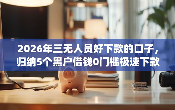 2026年三无人员好下款的口子，归纳5个黑户借钱0门槛极速下款app
