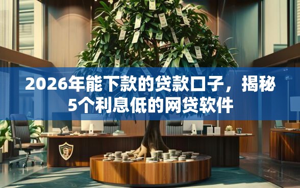 2026年能下款的贷款口子，揭秘5个利息低的网贷软件