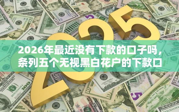 2026年最近没有下款的口子吗，条列五个无视黑白花户的下款口子