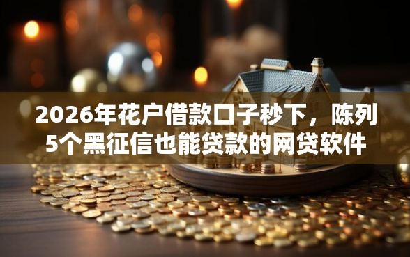 2026年花户借款口子秒下，陈列5个黑征信也能贷款的网贷软件
