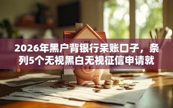 2026年黑户背银行呆账口子，条列5个无视黑白无视征信申请就下款的软件