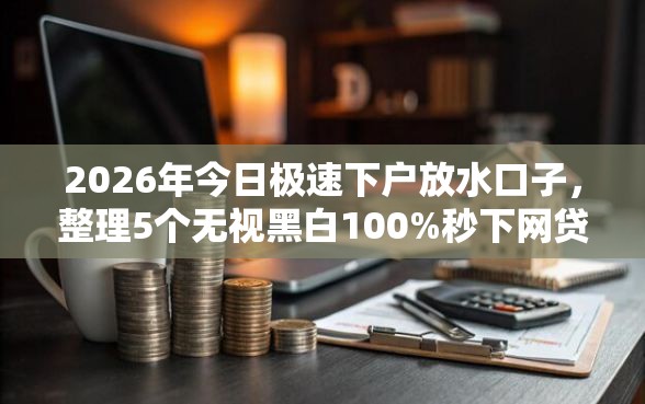 2026年今日极速下户放水口子，整理5个无视黑白100%秒下网贷平台