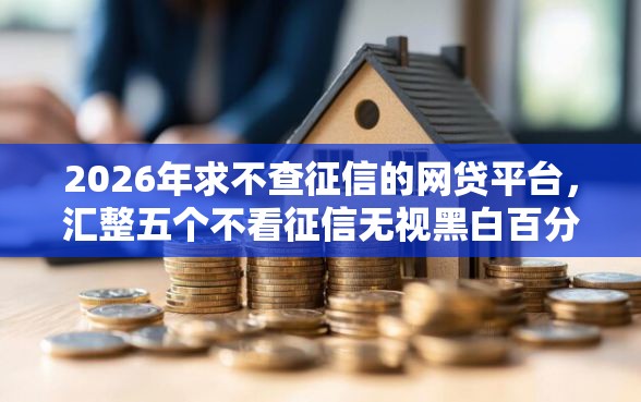 2026年求不查征信的网贷平台，汇整五个不看征信无视黑白百分百下款口子