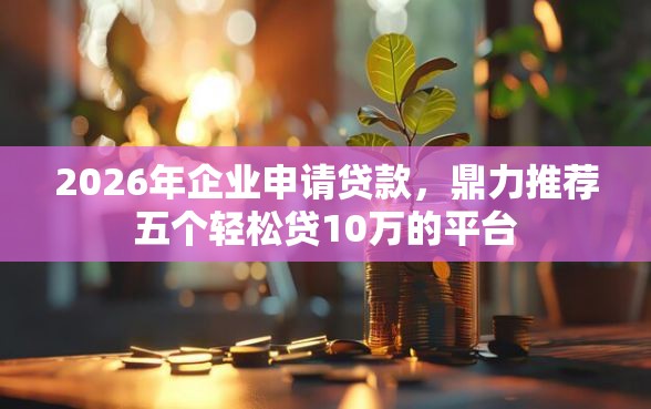 2026年企业申请贷款，鼎力推荐五个轻松贷10万的平台