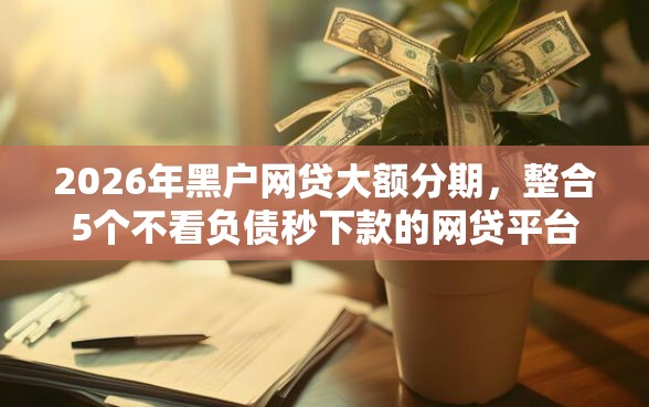 2026年黑户网贷大额分期，整合5个不看负债秒下款的网贷平台