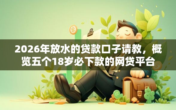 2026年放水的贷款口子请教，概览五个18岁必下款的网贷平台
